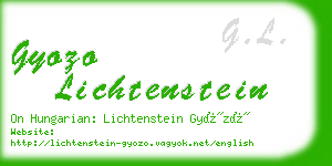 gyozo lichtenstein business card